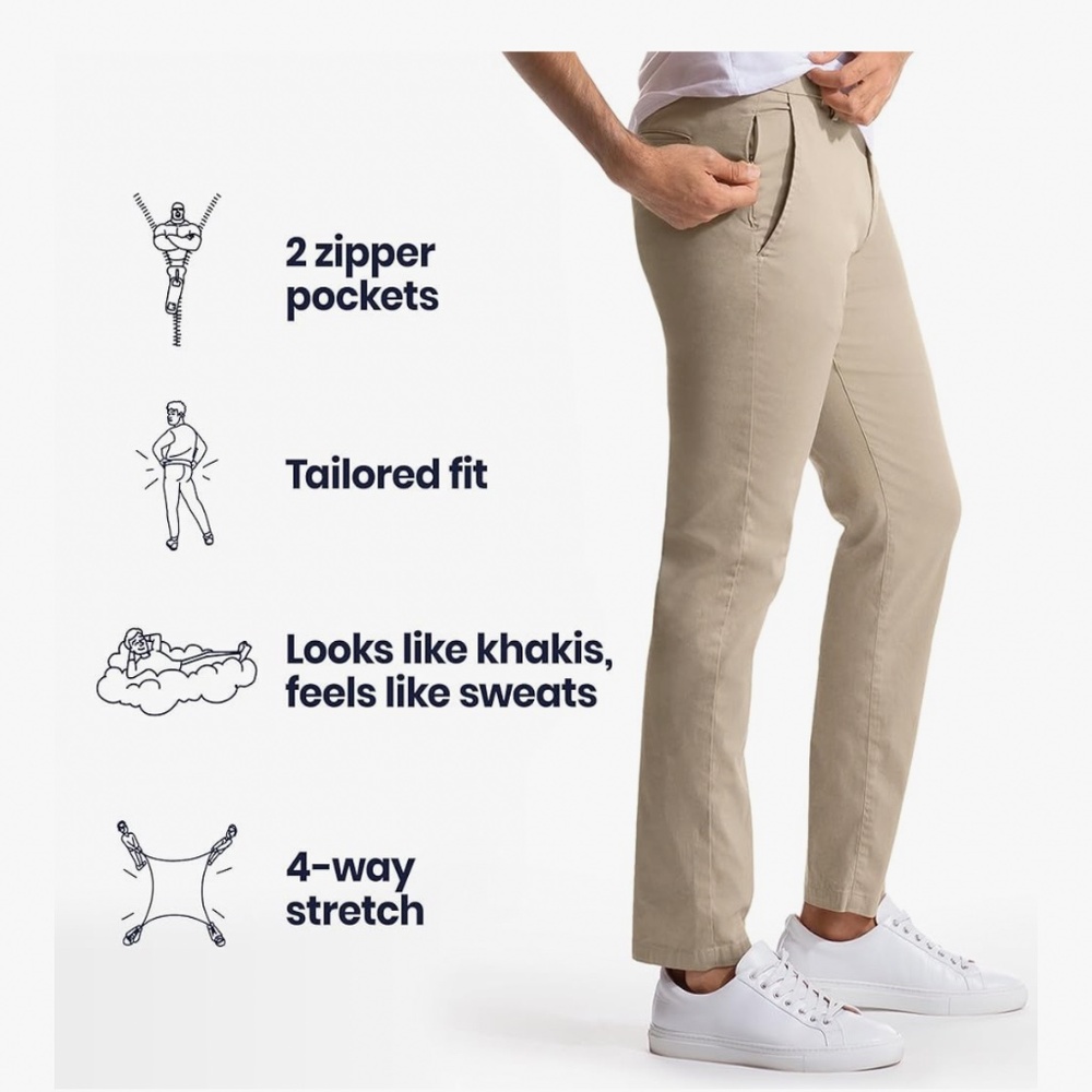 Birddogs Men's Stretch Khaki Pants